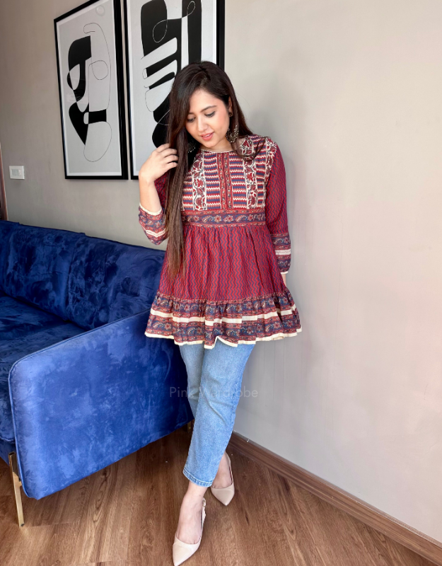 Buy Ladies Mul Cotton Short Top Online Starting At Best Discount Offer buy-ladies-mul-cotton-short-top-online-starting-at-best-discount-offer